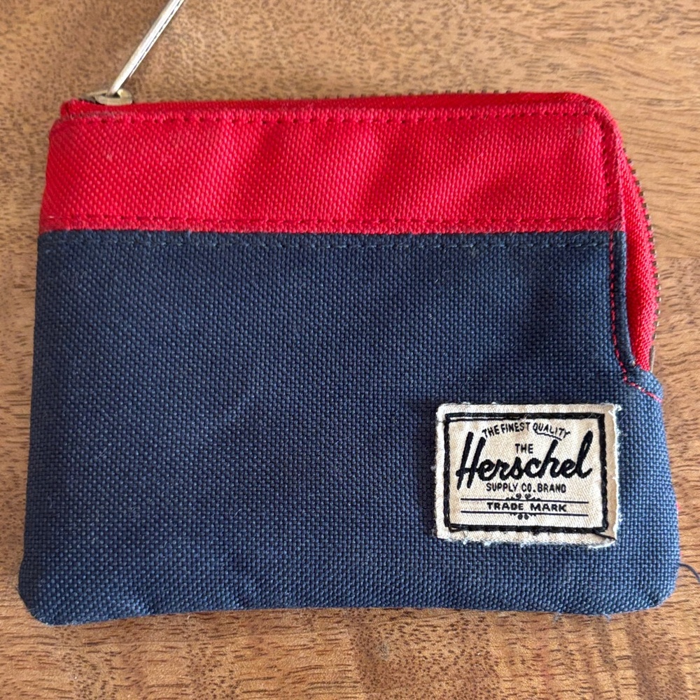 Herschel Supply Company Red and Navy Men's Wallet